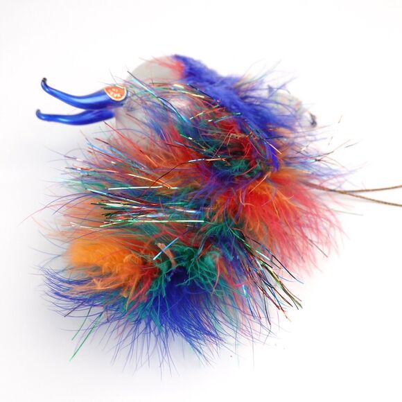 VTG Soffieria De Carlini Italy Christmas Ornament Peacock Bird RARE Color! - Picture 15 of 16